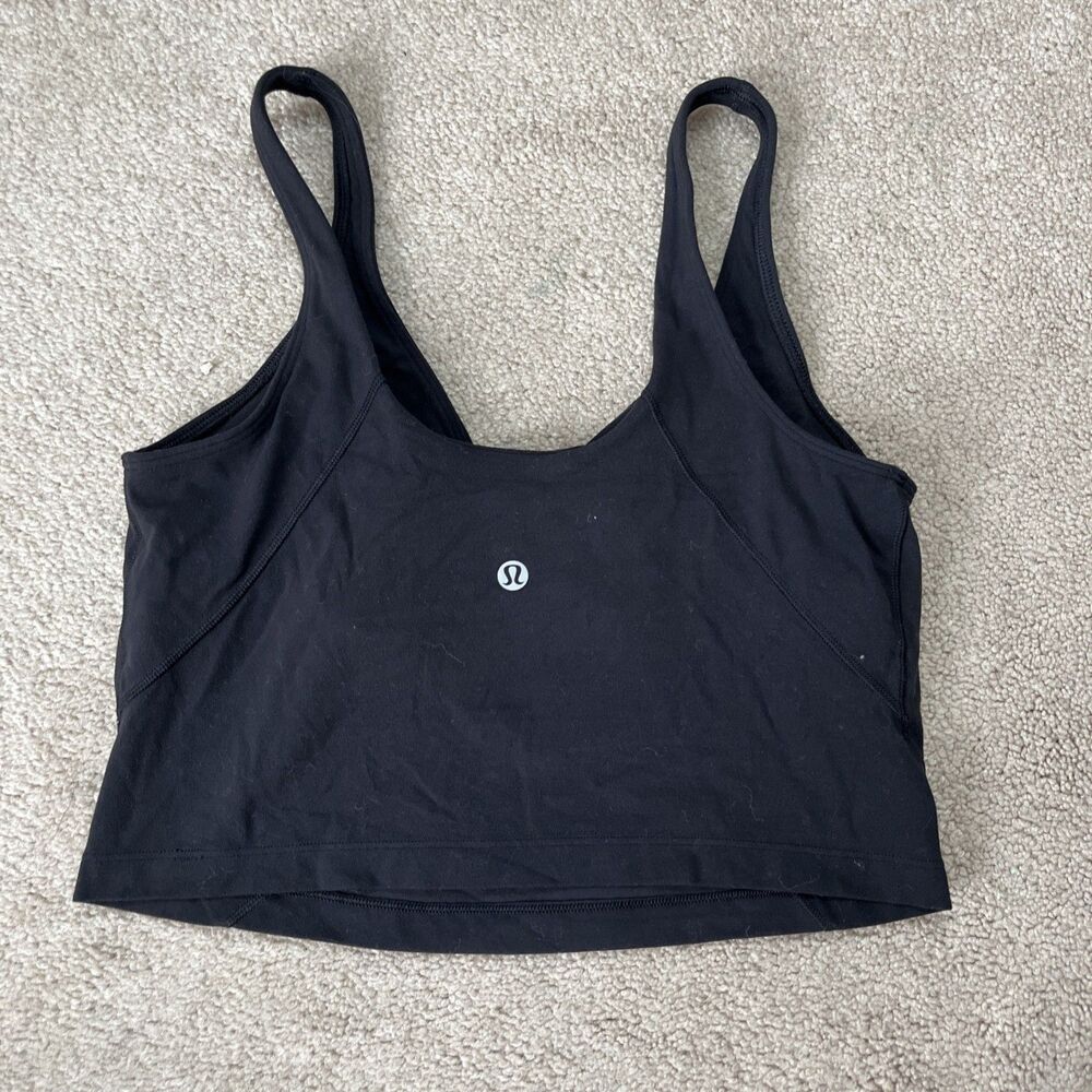 Lululemon Align Tank Top Womens 8 Black V-neck Stretch Preppy Athleisure Running